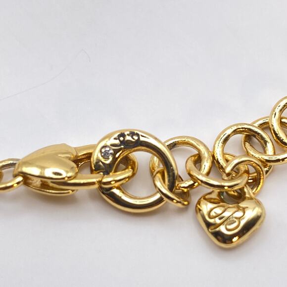 Signed BRIGHTON Covet‎ Gold And Silver Plated Necklace Collar Choker Crystal Mod - Picture 8 of 8